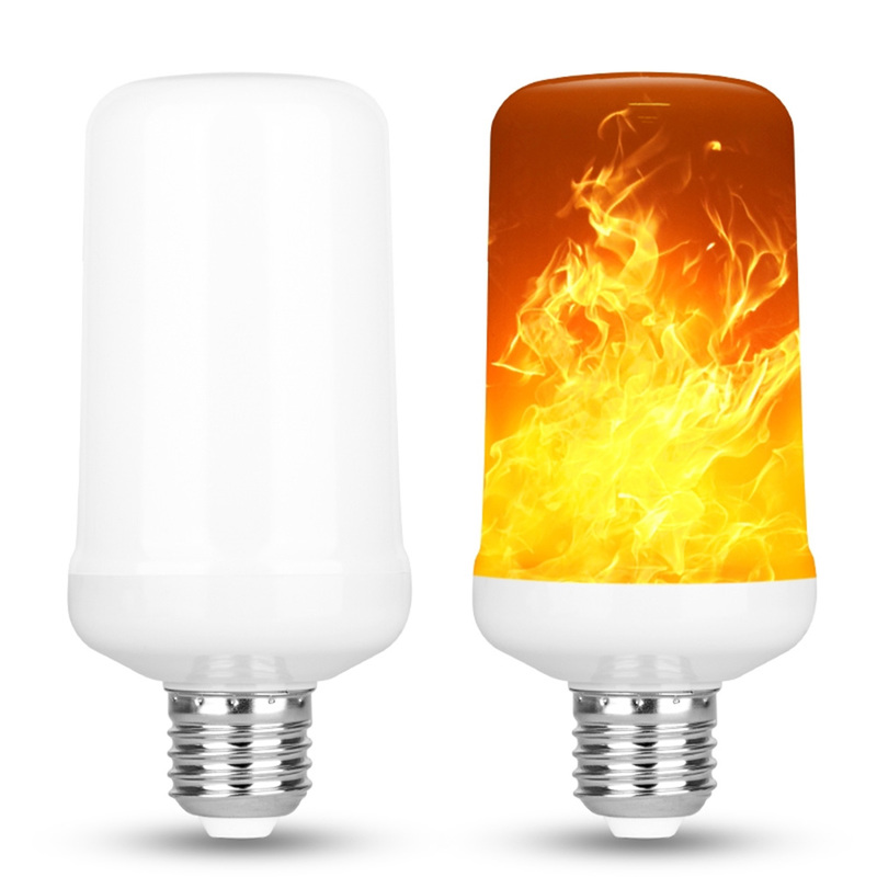 99LEDs E27 Vlam Lampen 15W 85-265V 4 Modi Ampul LED Vlam Effect Licht Lamp Flickering emulatie Fire Light Geel/Blauwe Vlam