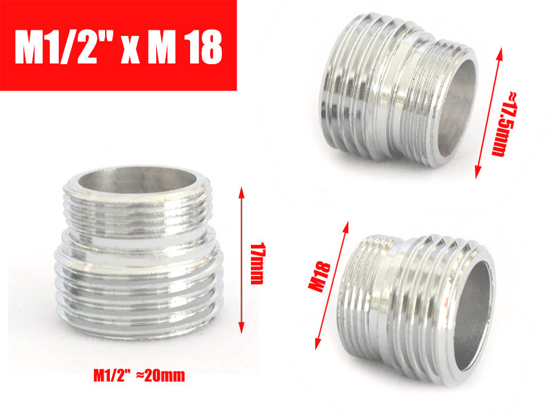 Adattatore per rubinetto in ottone 1/2 ''riduttore a vite maschio raccordi diritti a 16 18 20 22 24 26 28 30MM connettori per aeratore bagno cucina: Blu