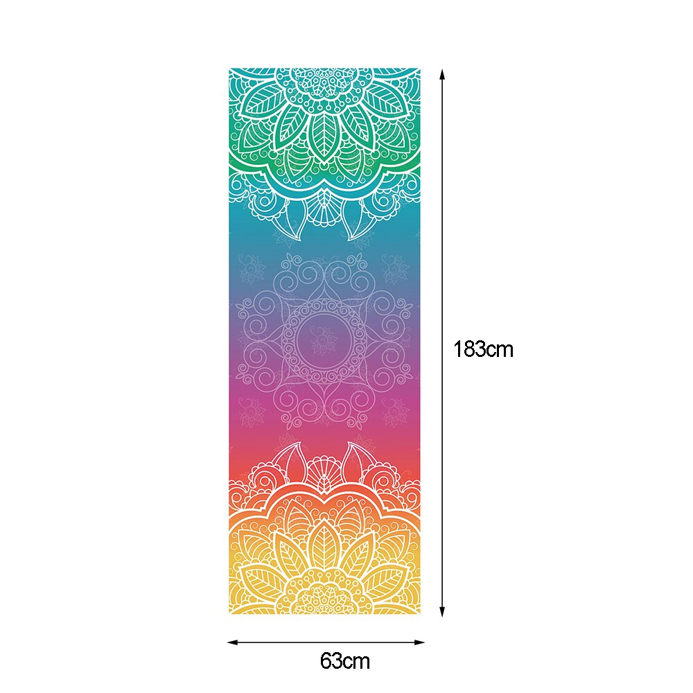 Tapis de Yoga de voyage tapis de Yoga imprimé antidérapant tapis pliant Ultra mince Portable pour Yoga Pilates exercice de remise en forme à domicile fibres superfines