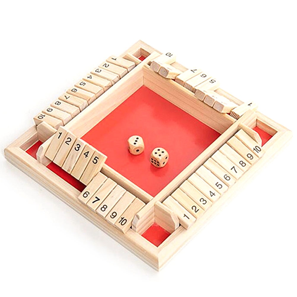 Firesidet flop-spil digitalt træbrætspil sjovt familie forældre-barn spil fest rejse læring pædagogisk legetøj matematisk legetøj  #30: Rød