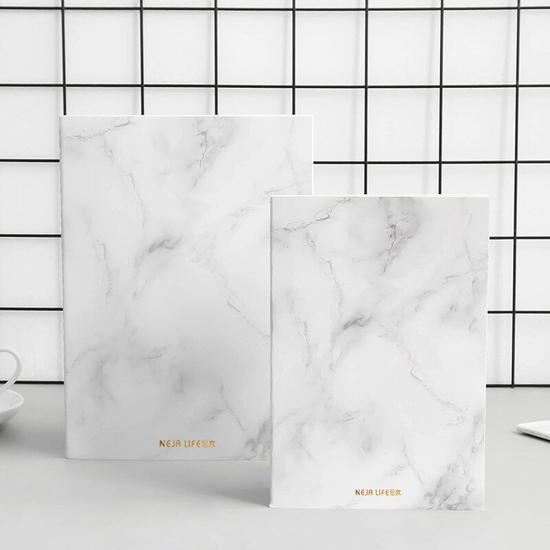 A5 Marble Soft Planner Notebook A5 B5 Grid Line Blank School Notepad Journal Kawaii Time Daily Plan Schedule Book Stationery