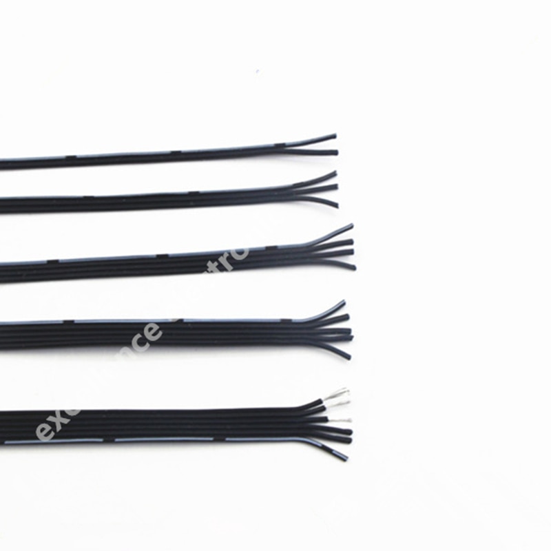 Høj temperatur blød parallel line super blød 28 awg silikone kabel 2p 3p 4p 6p parallel line sort elektrisk ledning