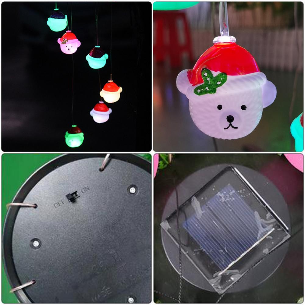 Campana de viento LED para exteriores, de Papá Noel, muñeco de nieve, móvil, resistente al agua, decorativa, para decoración artesanal