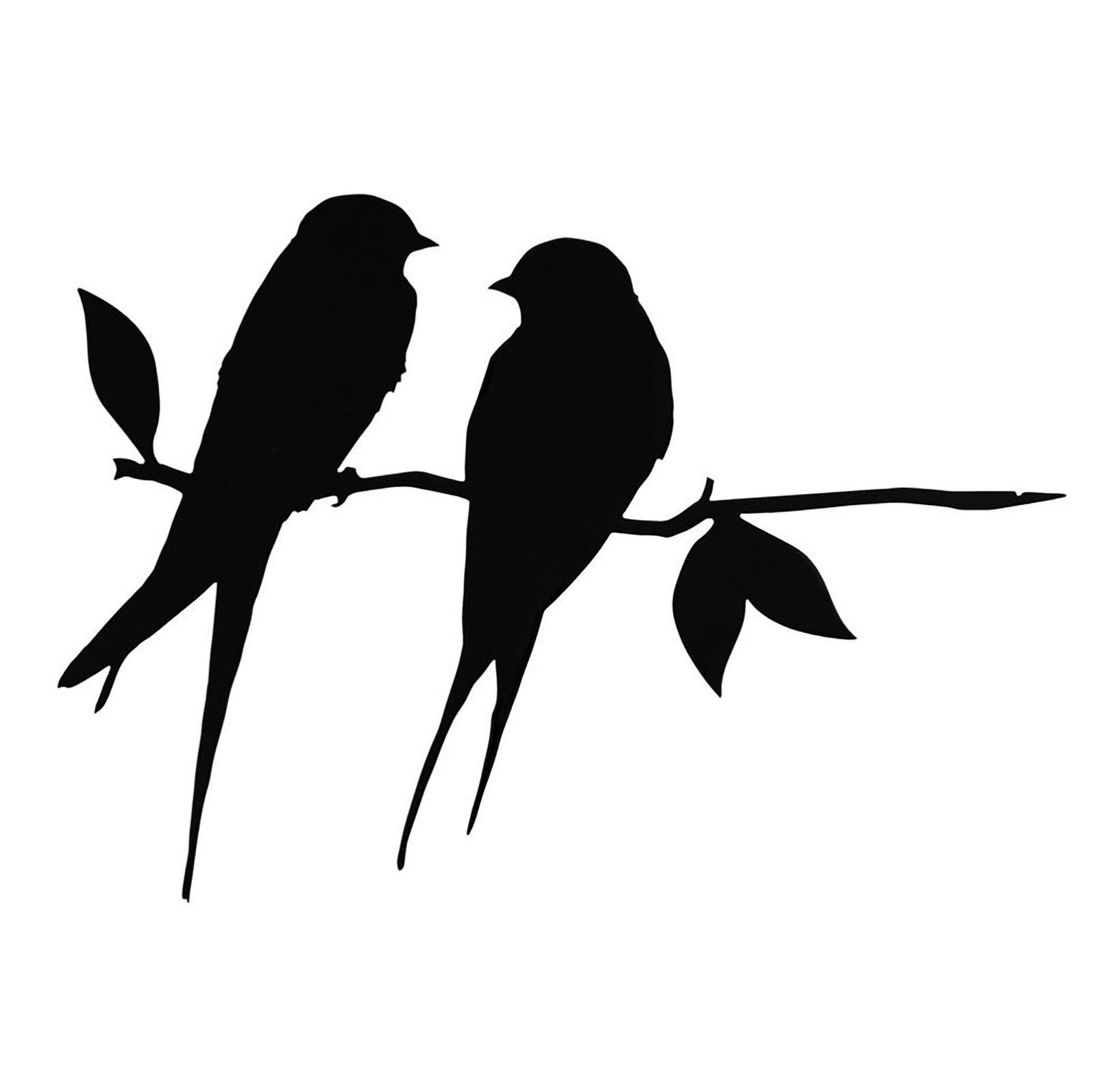 2PCs Metal Tree Art Metal Bird Garden Yard Tree Decor Lovely Couple Bipedal bird Barn Swallows (Love birds)