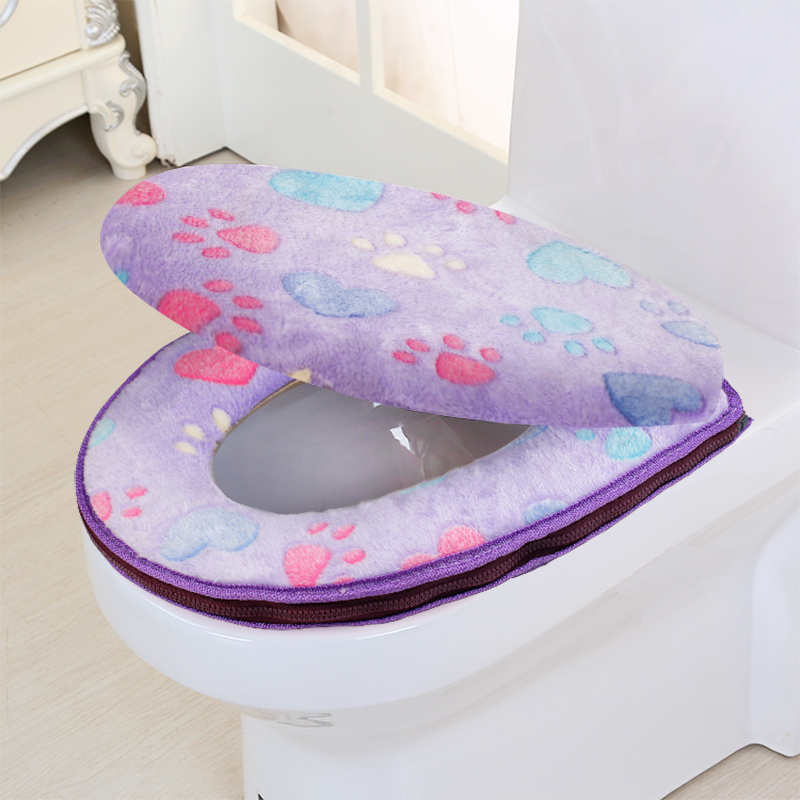 Schlecht-accessoires Winter Toilettensitzabdeckung warm Abdeckung Wc-sitz Baumwolle Linter Reiseset Badematten Toilette