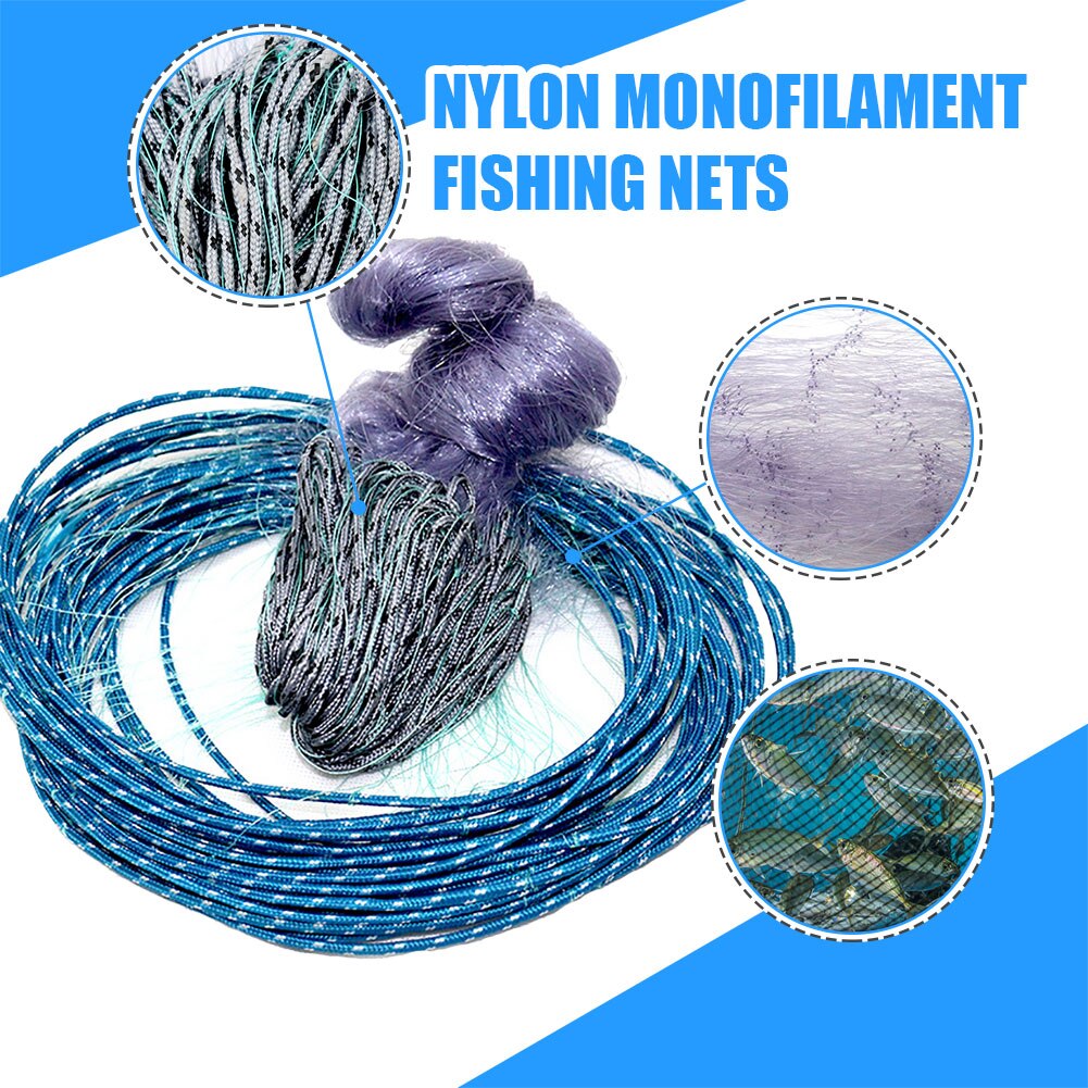 1.8x30m Monofilament Fishing Net Nylon Fish Network Outdoor Fishing Gear Tackle Tool Fishermen Fish Accessories