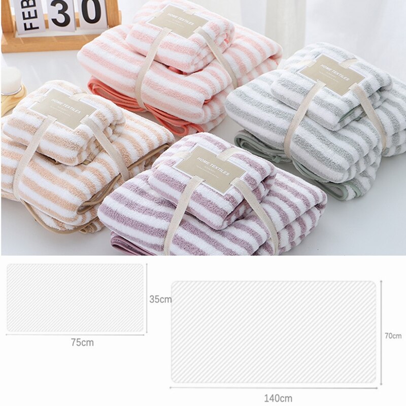 17 Kleuren Coral Fleece Absorberende Haar Zwemmen Gezicht Hand Badhanddoek Sets Microvezel Handdoeken Badkamer Handdoeken Microfiber Handdoek Set