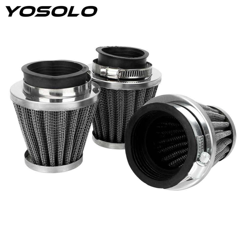 Yosolo Motorfiets Paddestoel Hoofd Luchtfilter Klem Op Air Filter Cleaner Universele 39/42/50/Mm Kaliber size Motorfiets Accessoires