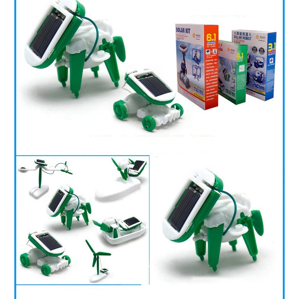 6-in-1 Solar Speelgoed DIY Kit Solar Speelgoed/6-in-1 Solar Montage Speelgoed wetenschap Kleine Experiment DIY kinderen Gemonteerd Speelgoed