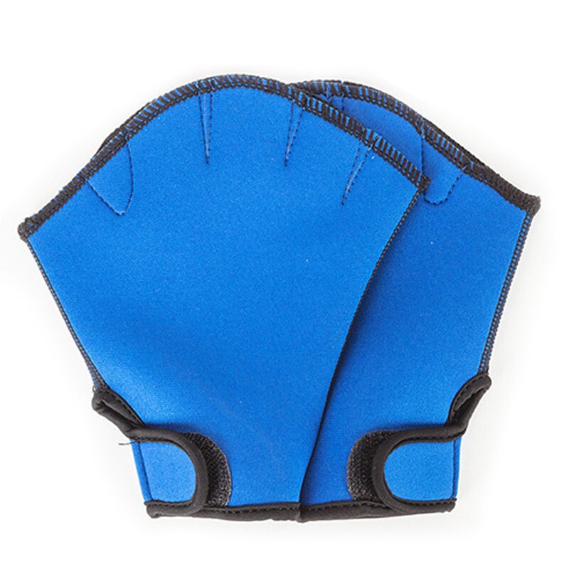 Zwemvliezen Zwemmen Handschoenen Aquatic Traning Peddels Water Weerstand Duiken Hand Peddels Voor Zwemmen Duiken Training Handschoenen: Blauw / S