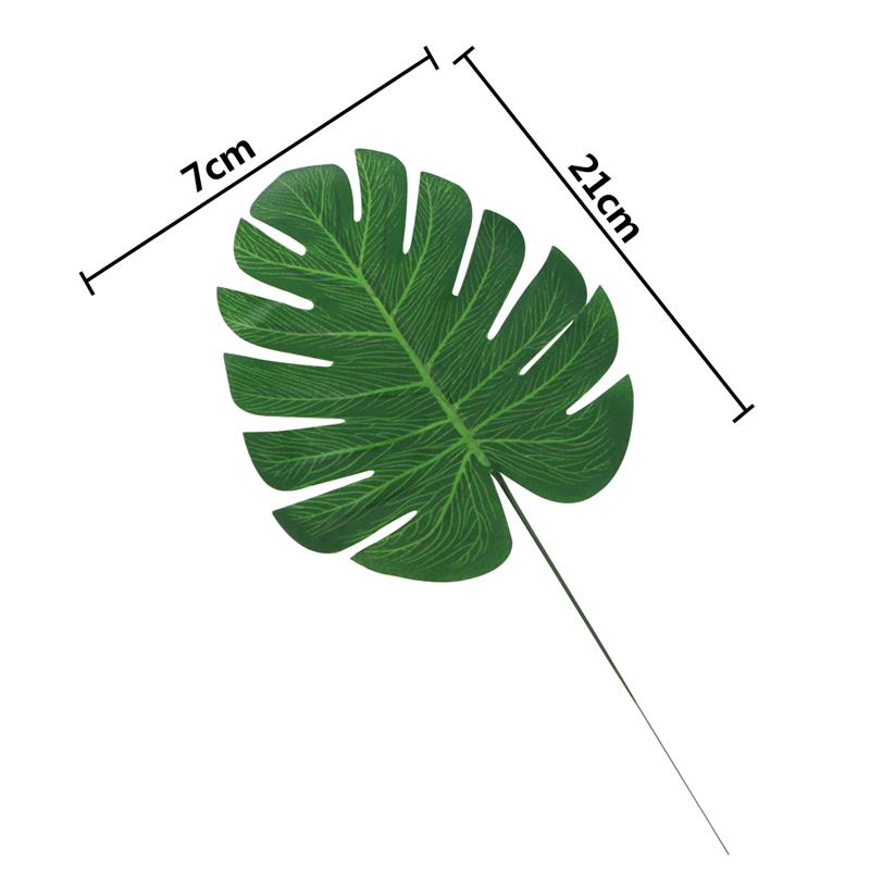 1 stk kunstige planter grønne skildpadde blade jern blade have boligindretning buket mexicansk efterårsdekor kunstgræs plante: Små skildpadde blade