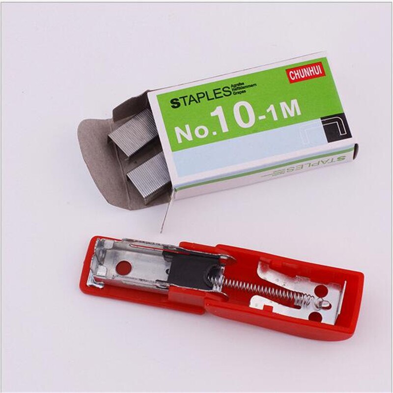 YOUE SHONE 1SETS Mini stapler set 10# portable small stapler cute office supplies stapler + staple FOR office