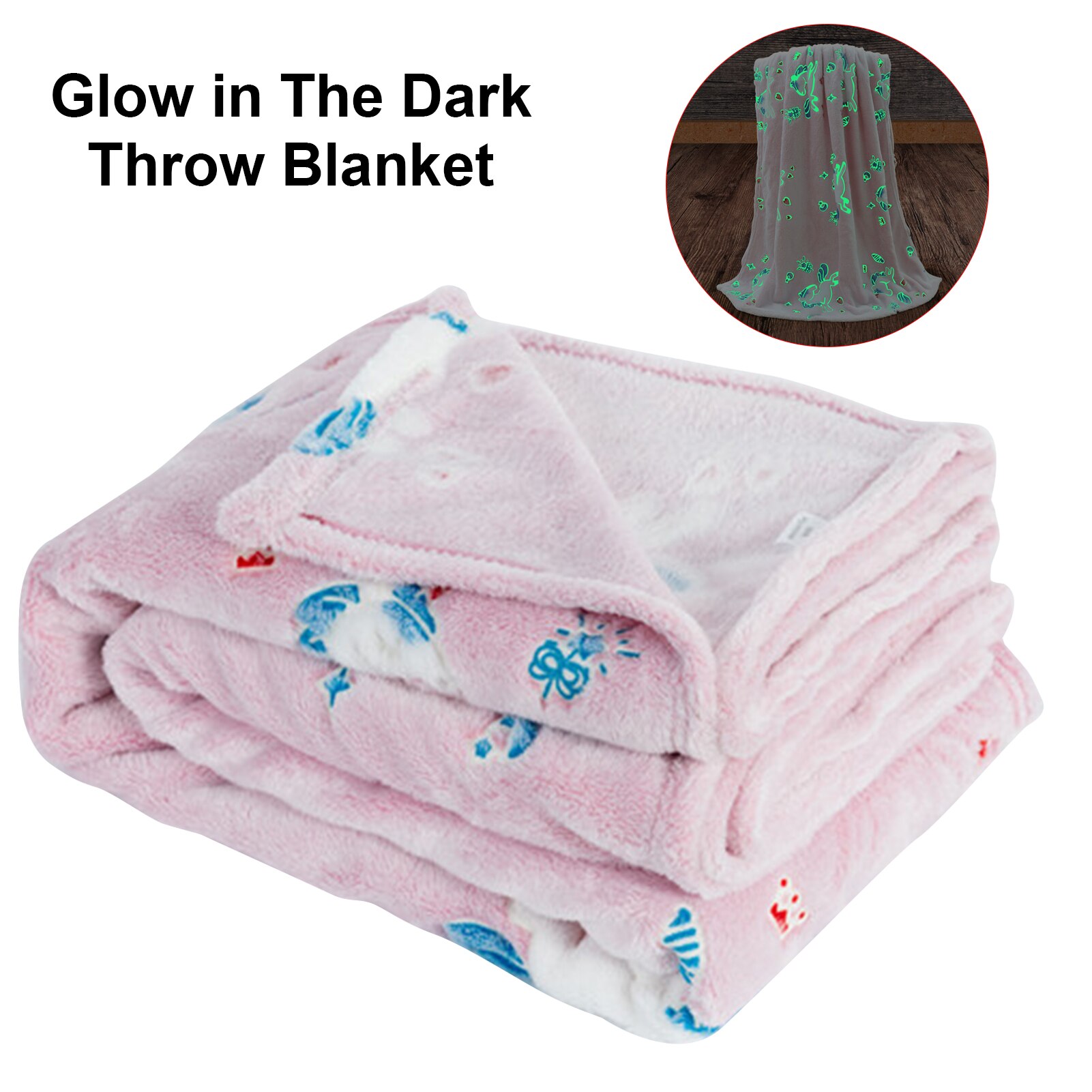 Glow In The Dark Gooi Deken Gezellige Zachte Fleece Deken Voor Kinderen W50