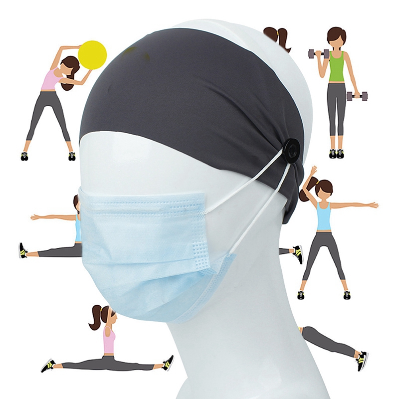 Knop Hoofdband Voor Verpleegkundigen Vrouwen Mannen Yoga Sport Workout Tulband Tie Dye Hoofd Wrap Elastische Haarband