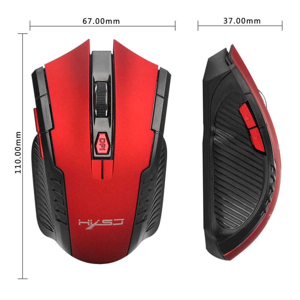2.4G Mouse Senza Fili Del Mouse USB 2.0 Ricevitore Professionale Retto USB Scroll Mouse per il Computer Portatile Del Mouse Ottico Senza Fili PC Gamer