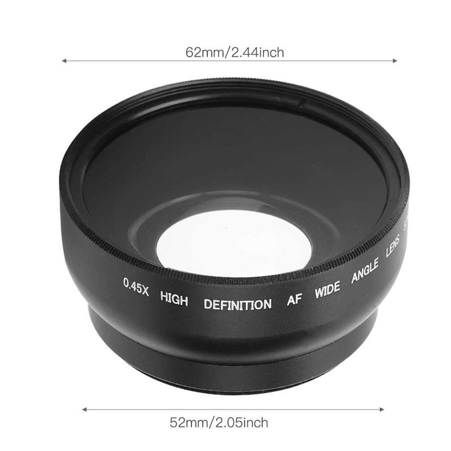 JSR‑ 1154 52MM 0 45X lente Macro gran angular avanzada adecuada para todas las lentes de cámara de 52MM de diámetro
