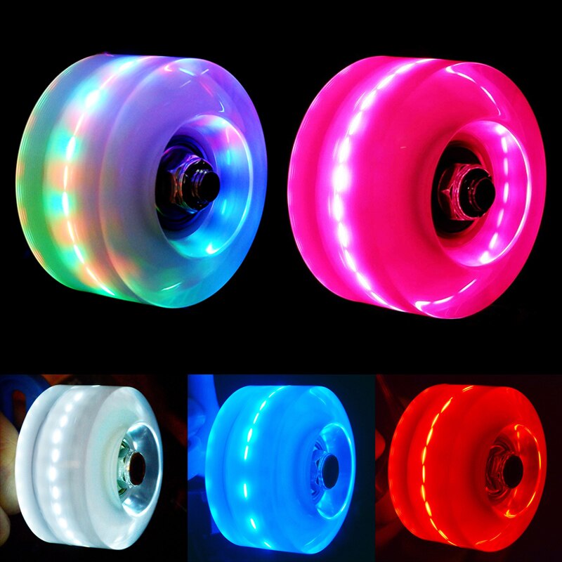 4 Uds ruedas luminosas para patines con rodamientos accesorios para patines