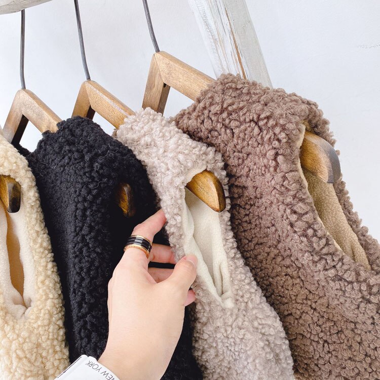 Winter warm kindervest voor babymeisjes, vest voor kinderen, peuterjasjes, meisjesvest, fleece effen