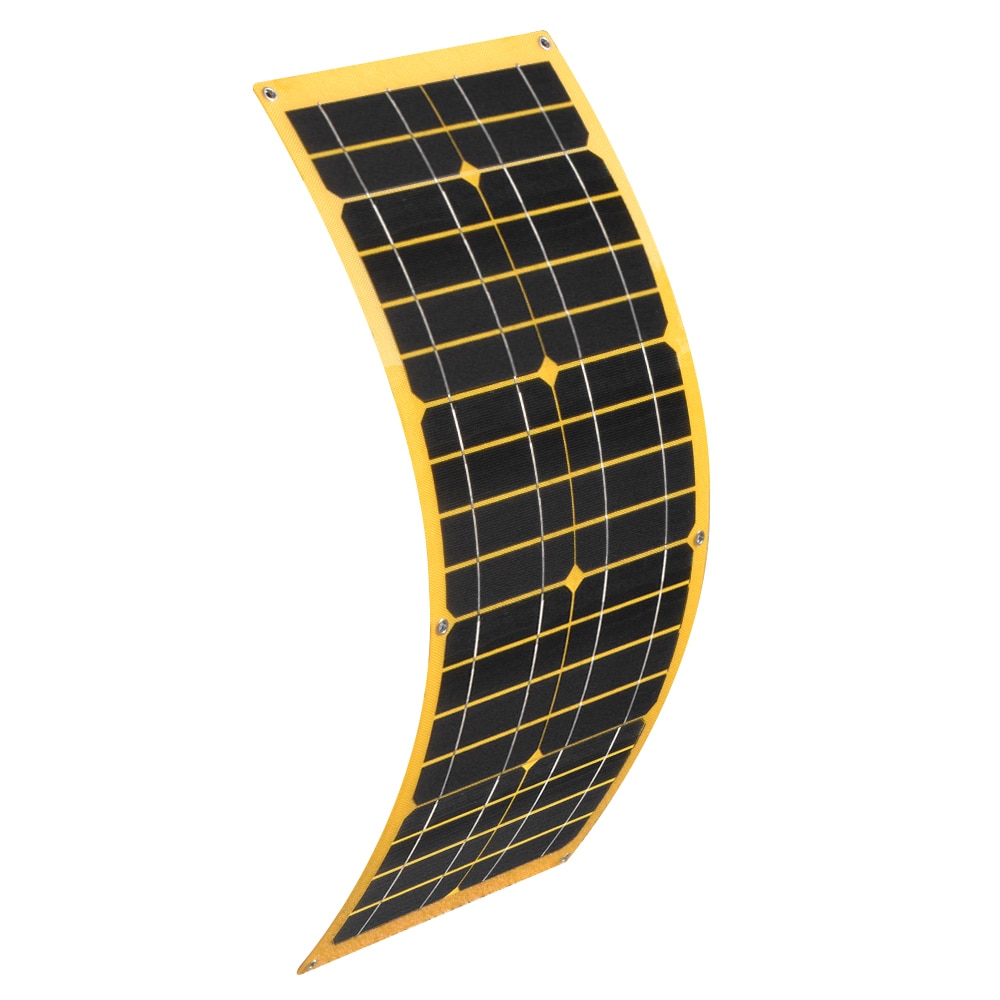100w Flexible Solar Panel 12v mono Solar cell charger 5v usb for mobilephone Outdoor Cycling Climbing Hiking Camping 12v Battery: yellow solar panel