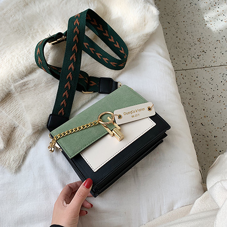 Luxe Handtassen Vintage Kleine Pu Lederen Crossbody Tassen Voor Vrouwen Schouder Messenger Bags Purse Chain Vrouwelijke Flappen: Groen