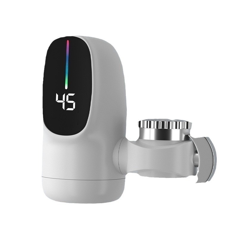 3000w elektriske varmtvannsberedere uten tank for kjøkken, hurtigoppvarmingskran med temperaturvisning: L / Gul