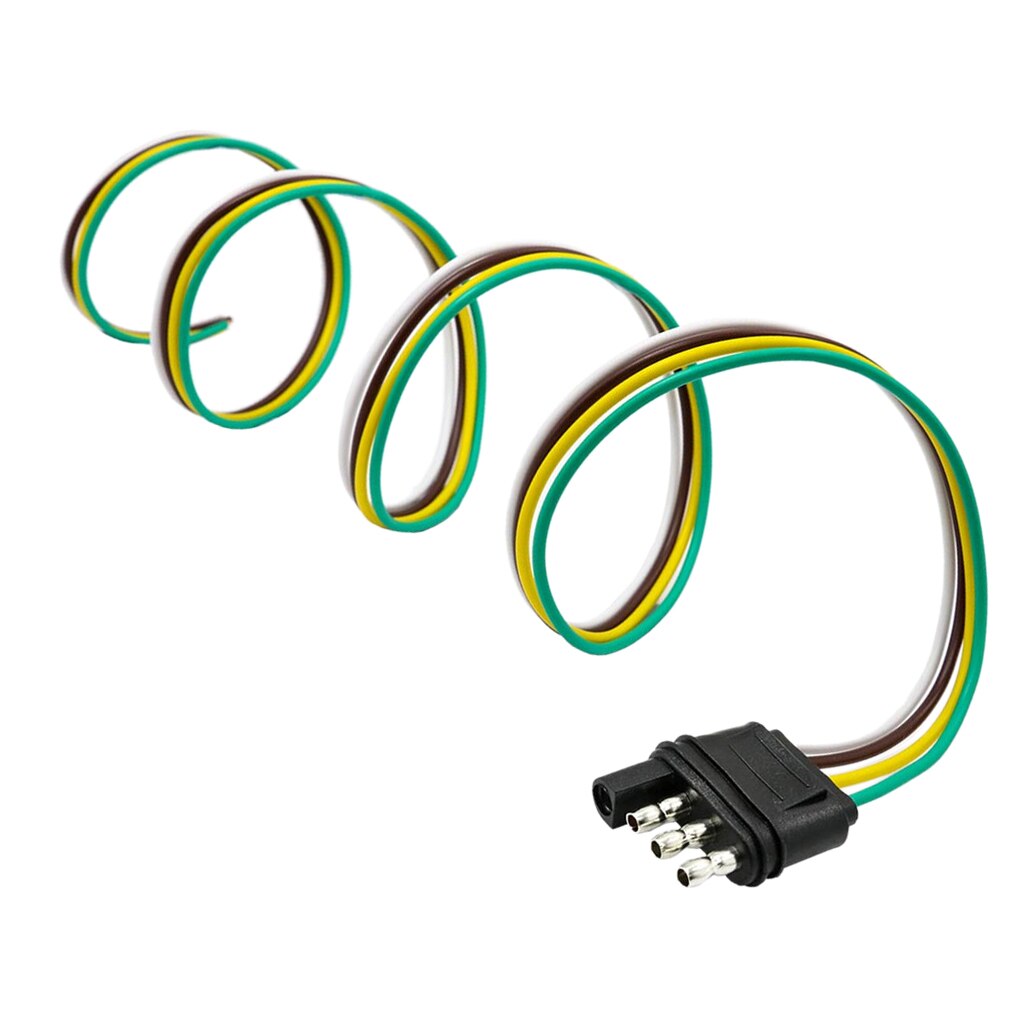 Trailer Light 4-way Plug Wiring Harness Connector and 36'' Extension Wire US