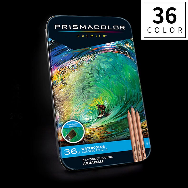 24 48 72 150 Color USA Sanford Prismacolor Premier Oil Color Pencils Soft Watercolor Pencil School Drawing Sketch Art Supplies: 36 water soluble
