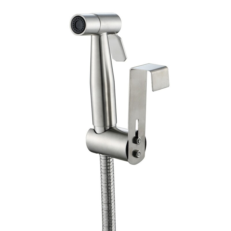 Toalett handhållen bidé rumpa dusch shattaf sprayhuvud 304 rostfritt stål wc douche kit krokad hållare 1.5m slang muslim dusch spray