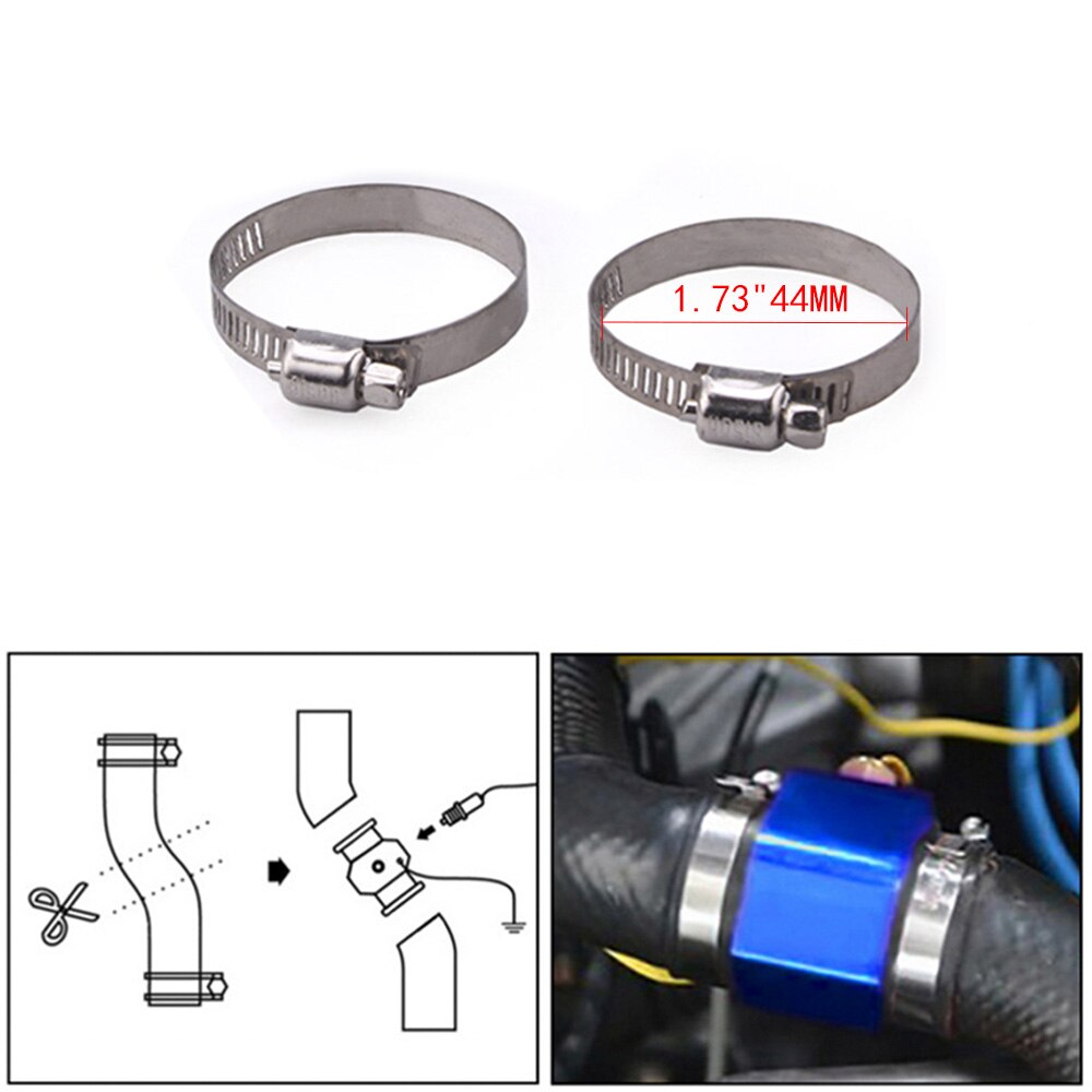 Gezamenlijke Pijp 28 Mm-42 Mm Water Temp Gauge Radiator Temperatuur Joint Pipe Sensor Slang Adapter HR003