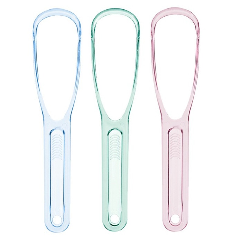 Tongue Cleaner Bad Breath Away Hand Scraper Brush Silica Handle Oral Hygiene Dental Care Cleaning