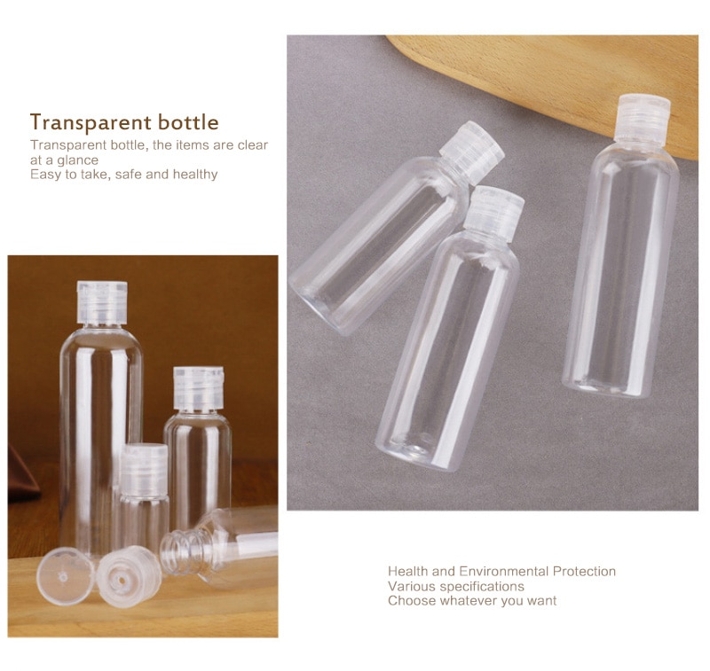 Portable Small Transparent Plastic Empty Spray Bottle Refillable Bottle Sub-Bottling Flip-Top Bottle Atomizer Empty Spray Bottle