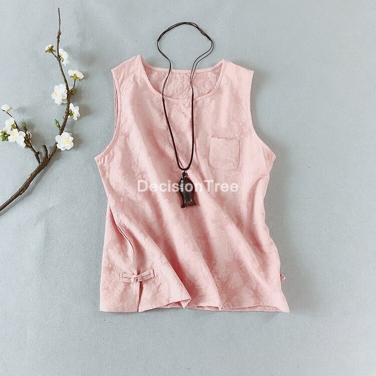 China tops blusa tang antiguo estilo chino manga completa cheongsam camisas servicio de té de algodón de lino hanfu abrigo chaqueta: color5
