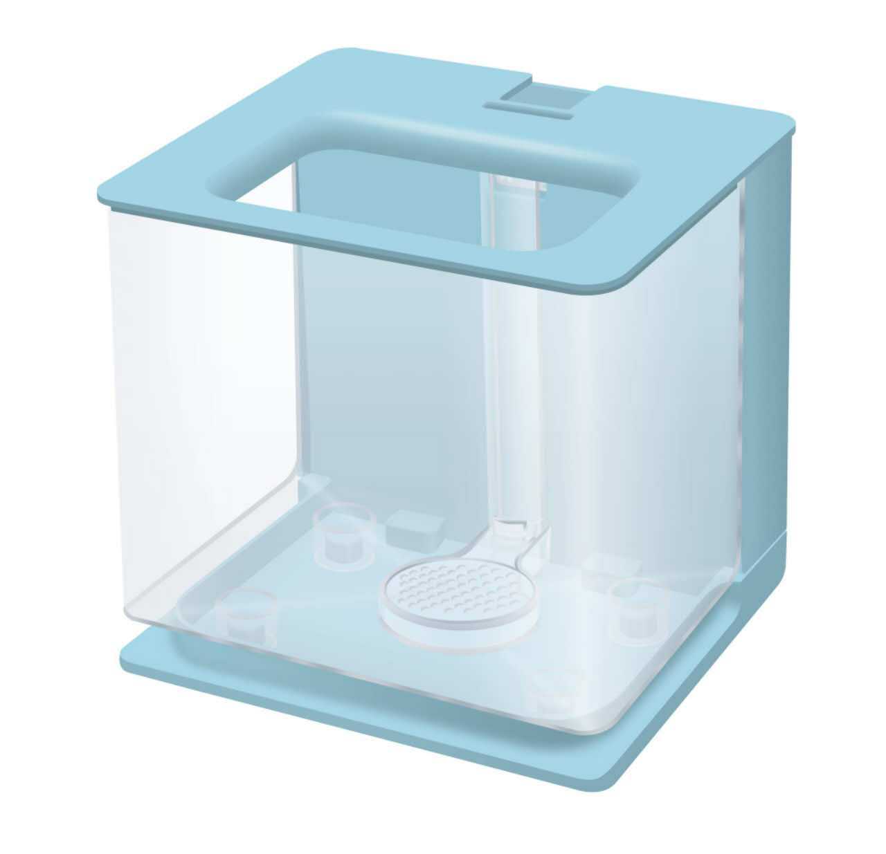 Mini tanque de peces Betta de escritorio, tanque ecológico de plástico, intercambio de tanque de peces dorados, pequeños accesorios de acuario