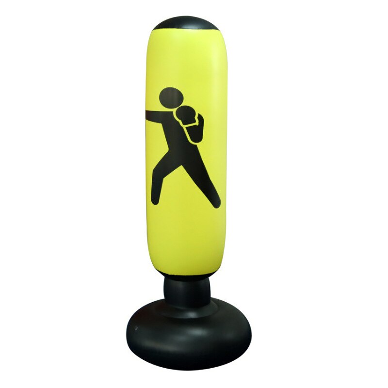 Opblaasbare Fitness Boksen Kolom Pvc Verdikking Tumbler Strijd Kolom Vent Speelgoed Decompressie 1.6 Meter Hoge: YELLOW