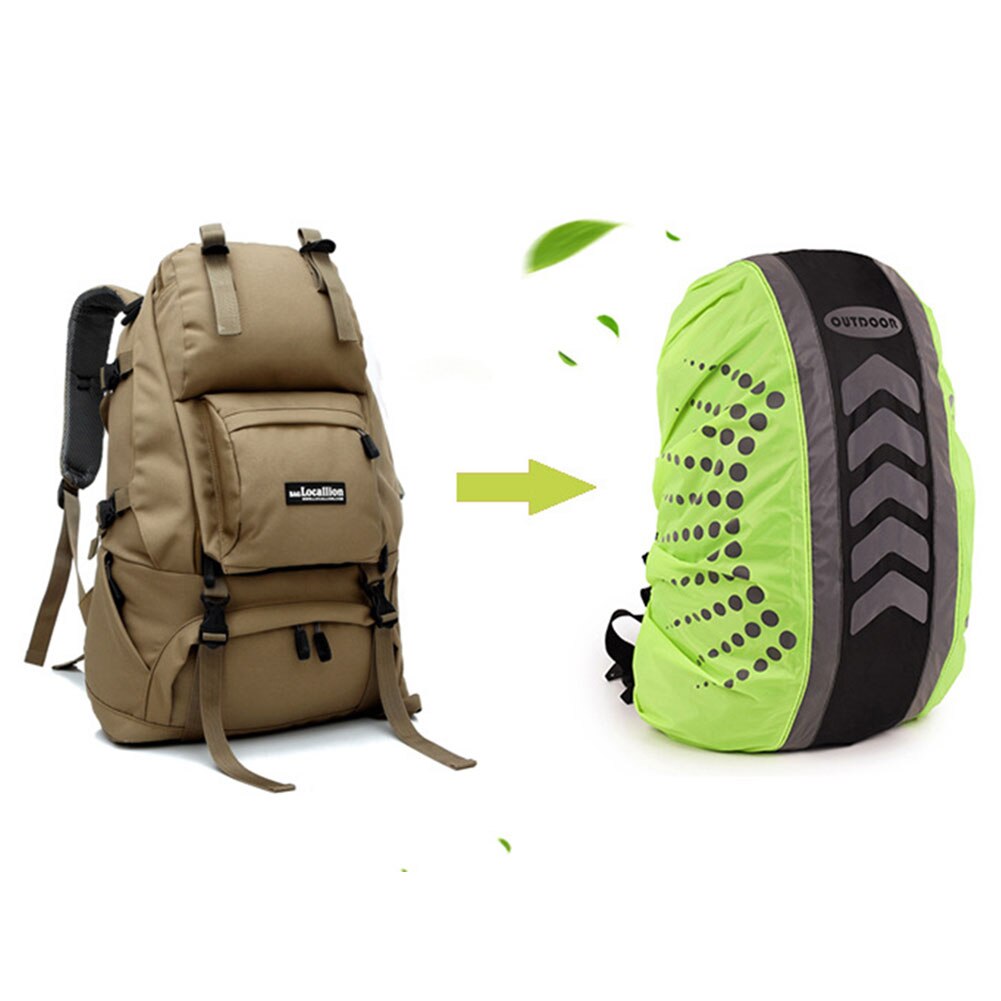 Reflective Backpack Rainproof Cover 20-55L Outdoor Riding Hiking Backpack Dustproof Waterproof Cover Sports Bag Cover