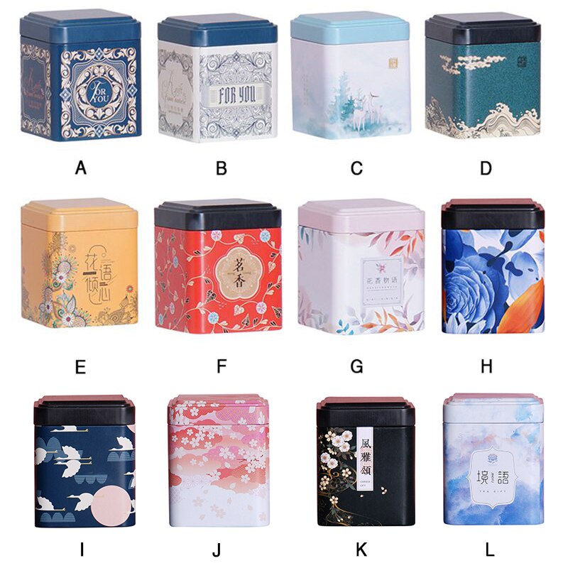 Chinese style universal small tea tin cans, candy tins, fragrant tea tins, tinplate tea packaging boxes, portable tea tins