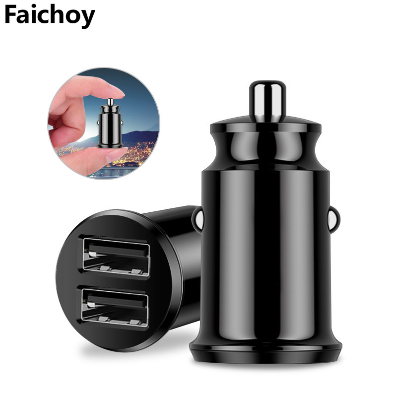 2 Port Usb Car Charger Voor Mobiele Telefoon Tablet Gps 3.1A Fast Charger Mini Auto-Laders Dual Usb Auto telefoon Oplader Adapter In Auto