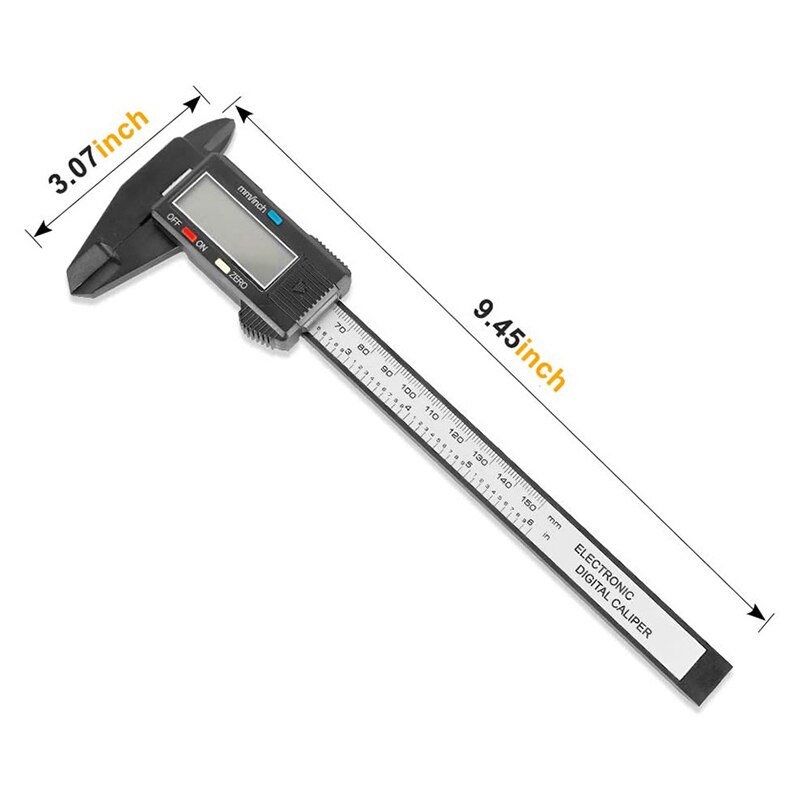 150mm 0-6 Inches Electronic Digital Caliper with Large LCD Screen Micrometer Measuring Tool Inch/Fraction/mm Conversion