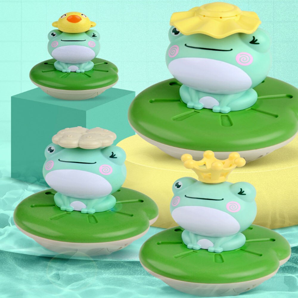 Waterproof electric water spray little frog water toy children's bath toy new summer bath water ball toy for child baby set