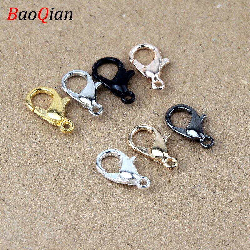 50PCS Alloy Lobster Clasp Hook For Jewelry Making DIY Necklace Bracelet Connector Closure Accessories