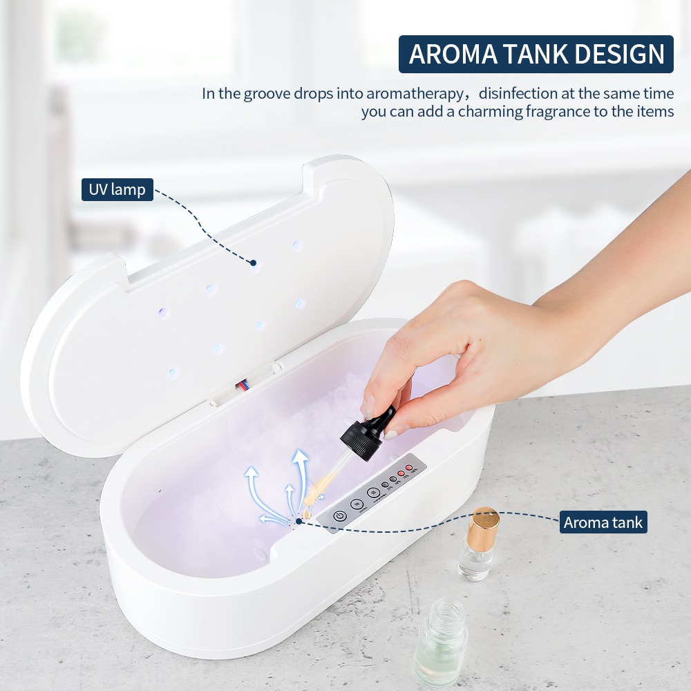 Multifunctionele sterilisator Aromatherapie UV-licht Desinfectiedoos Aromatherapie Ontgeuren Sterilisator voor sieraden Bril Telefoon
