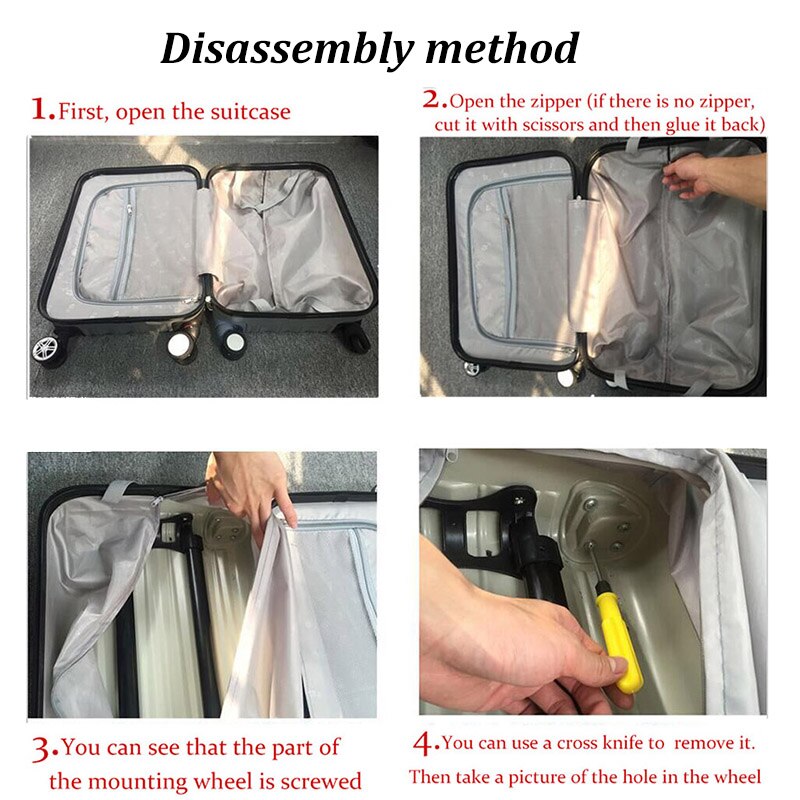 Luggage Replacement Wheels Suitcase on Wheels Replacement 14-30 Inch Luggage Accessories Silent Wheels for A Luggage Casters