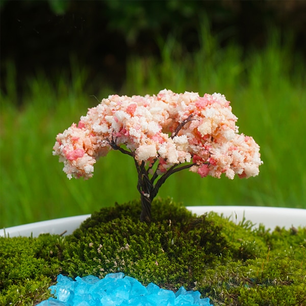 10Pcs Fairy Gardentrees Miniatuur Fairy Tuin Accessoires-Accessoires Mini Tuin Miniaturen-Terrarium Supply Roze