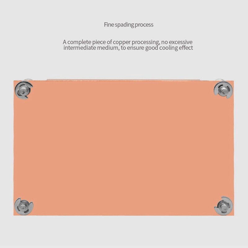 Disipador de calor pasivo para servidor, disipador de calor de cobre con agujero Rectangular, 1U