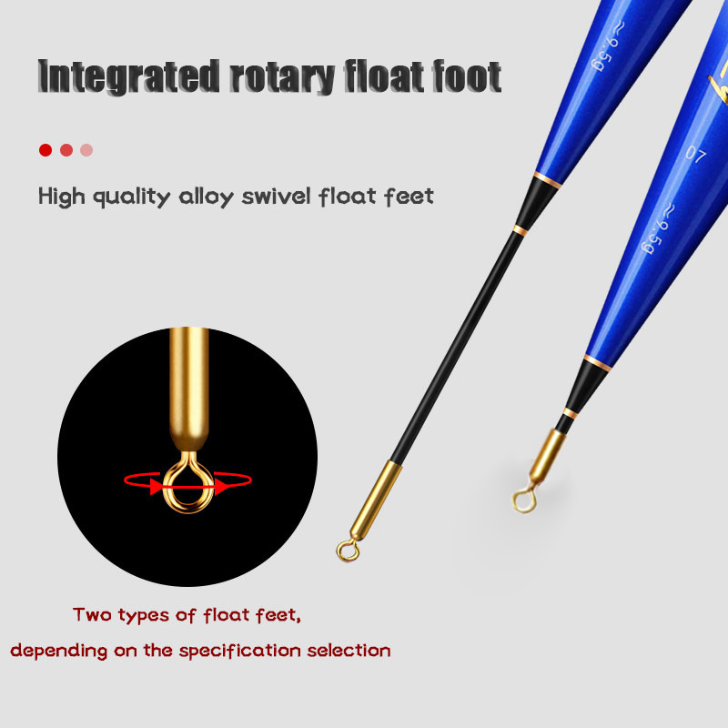 WAKASUI 2PCS/Set LED Electronic Rock Fishing Float With A Long Distance Of 6.8MM High Sensitivity Short Night Fishing Float