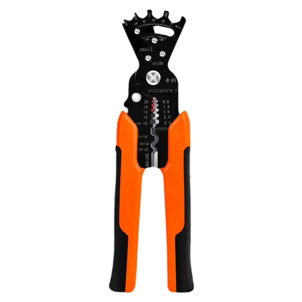 Pince à dénuder le fil spéciale multifonctionnelle, pour électricien, coupe de fil, pressage de la peau, ciseaux d'enroulement de fil: Orange