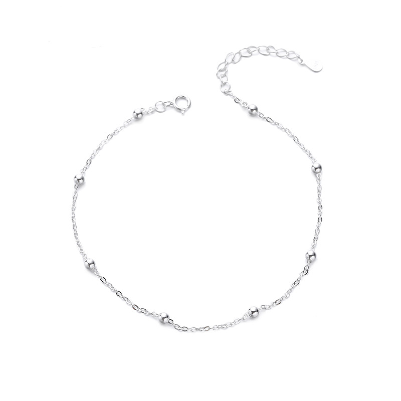 Zomer Mode 925 Sterling Zilveren Ketting Enkelbanden Voor Vrouwen Beach Party Kralen Enkel Sieraden Meisje Beste Cadeaus