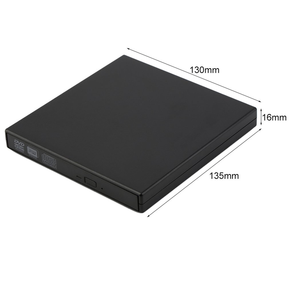 USB 2.0 External CD+-RW DVD+-RW DVD-RAM Burner Drive Writer For Laptop PC Newest black