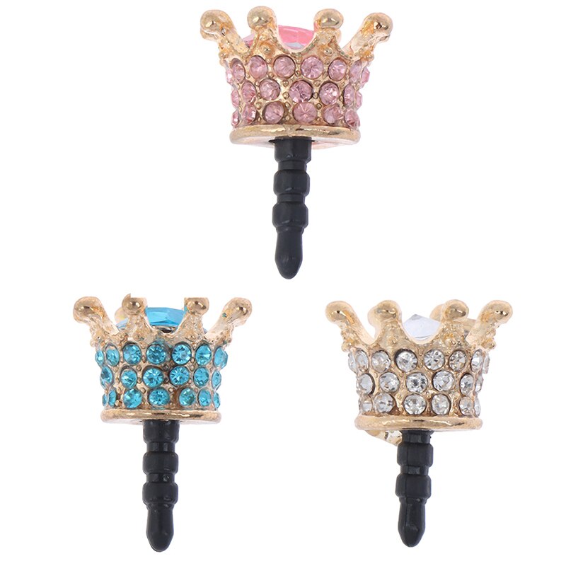 3.5mm Crown Diamond Anti-Dust Plug Telefoon Anti Dust Plug Audio Oortelefoon Hoofdtelefoon Plug