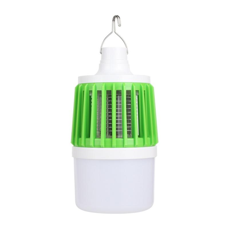 3-in-1 Bug Zapper & LED Camping Lantern & Flashlight Waterproof Rechargeable Mosquito Zapper: green